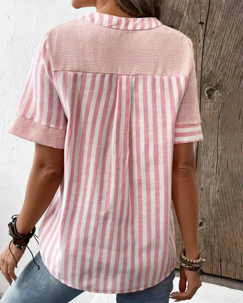 Monroe™ Soft Striped Blouse in Blue