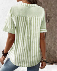 Monroe™ Soft Striped Blouse in Blue