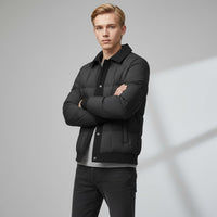 Montauk Quilted Down Jacket in Charcoal