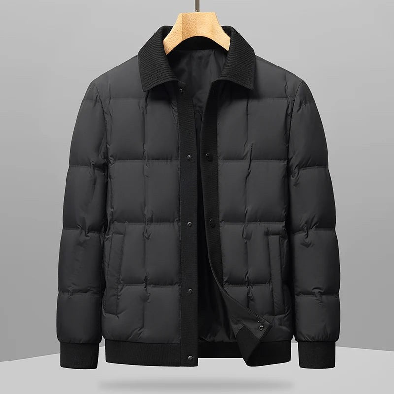 Montauk Quilted Down Jacket in Charcoal