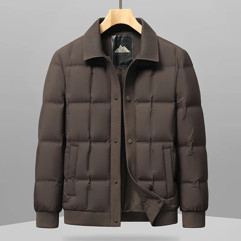 Montauk Quilted Down Jacket in Espresso Brown