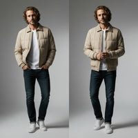 Montauk Quilted Down Jacket in Khaki