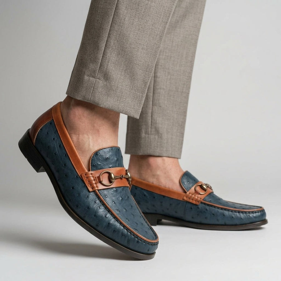 Montello Genuine Leather Loafer in Royal Blue