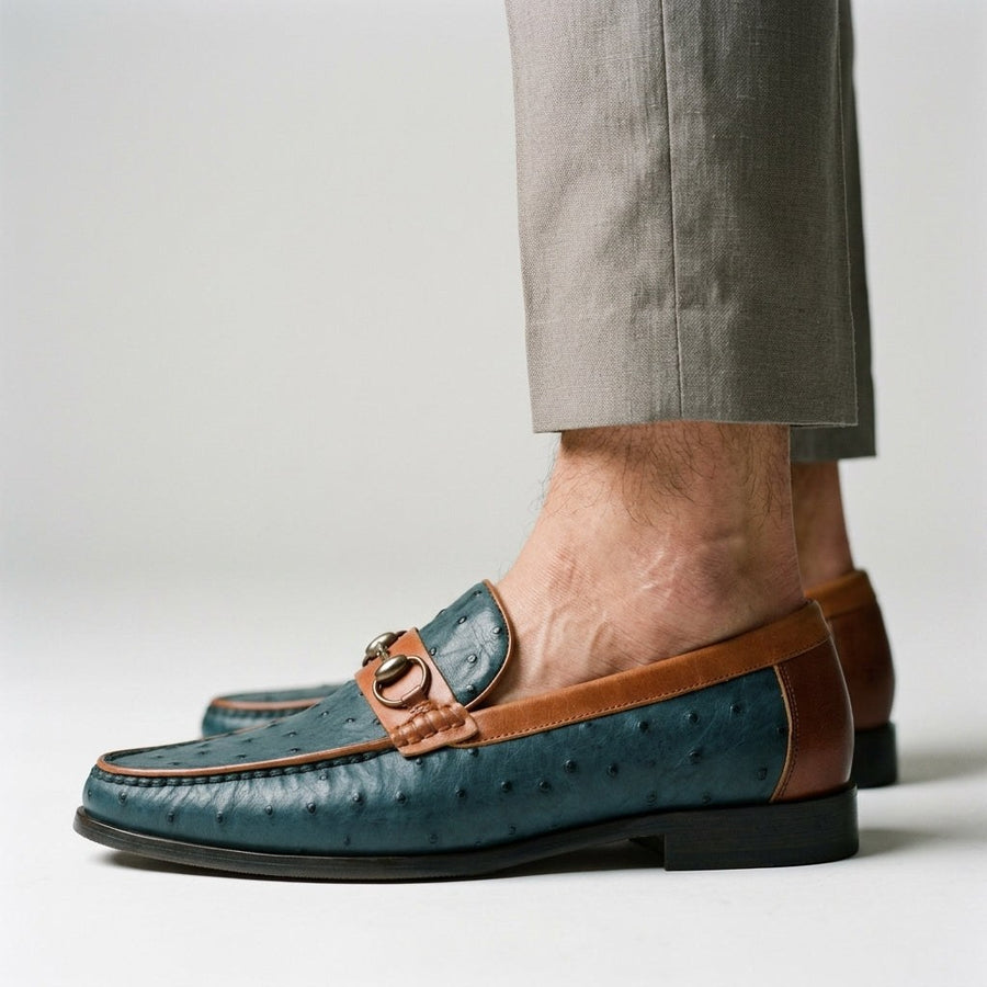 Montello Genuine Leather Loafer in Royal Blue