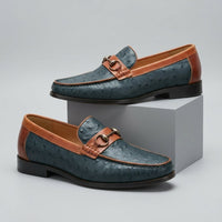 Montello Genuine Leather Loafer in Royal Blue