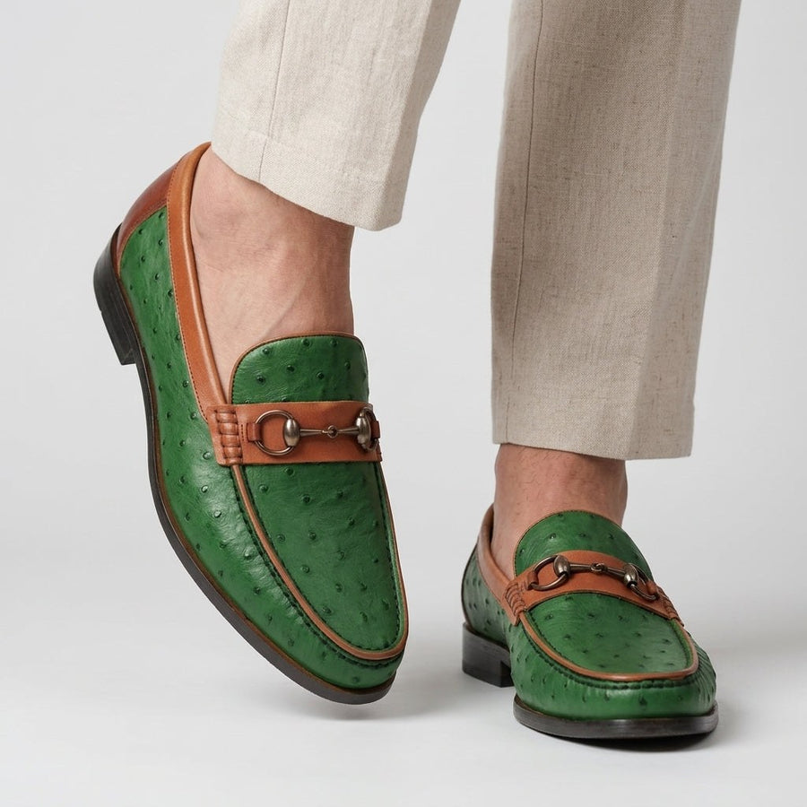 Montello Genuine Leather Loafer in Royal Green