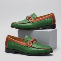 Montello Genuine Leather Loafer in Royal Green