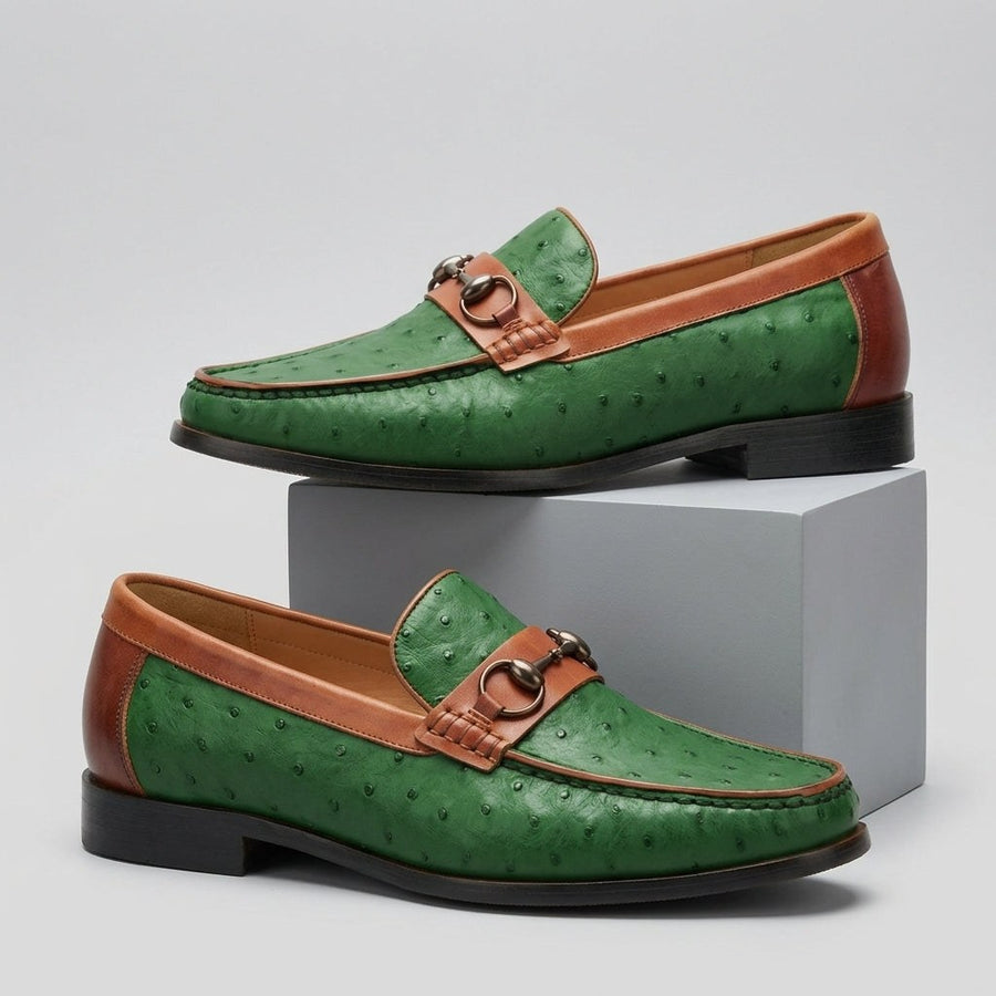 Montello Genuine Leather Loafer in Royal Green