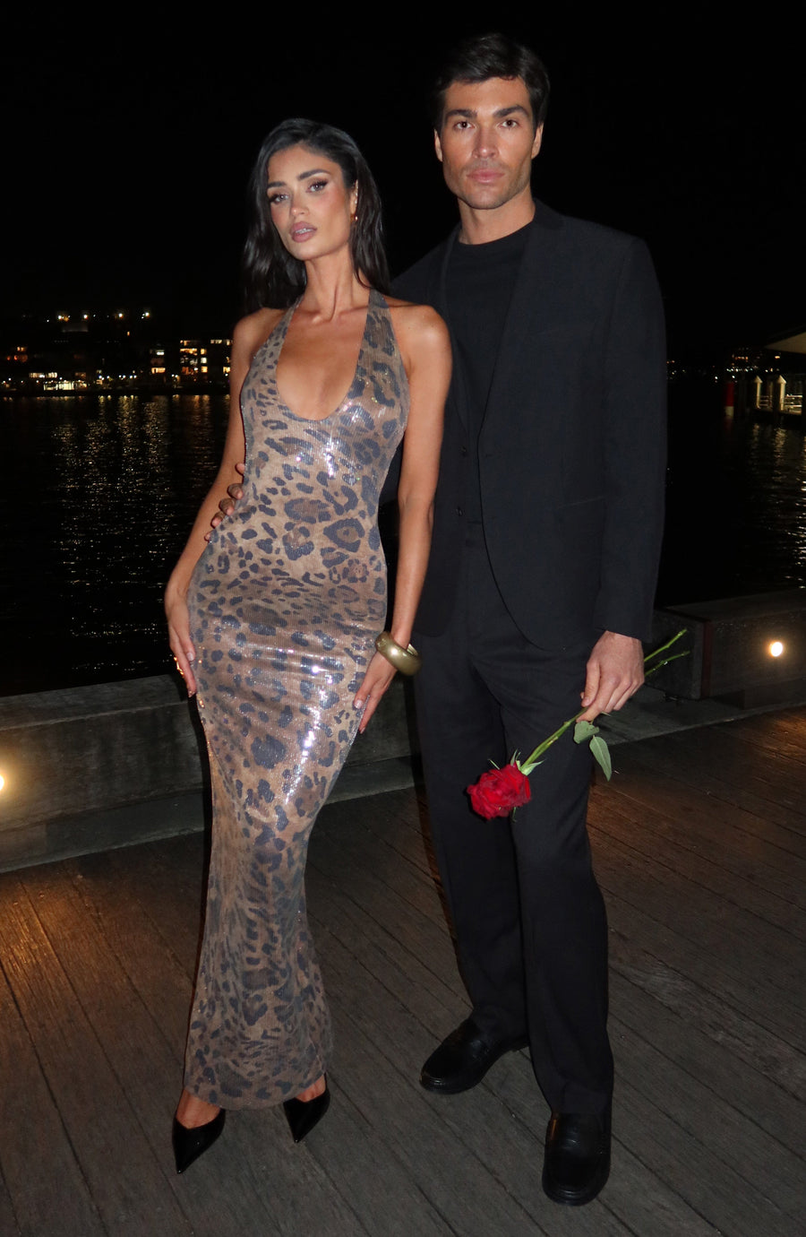 Karla Maxi Dress - Sequin Leopard Print