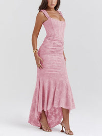 Aria | Mother of the Bride Dress Corset Ruched Mermaid Jacquard Midi