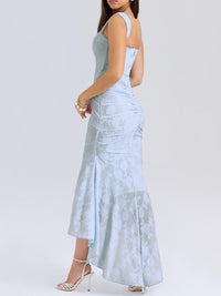 Aria | Mother of the Bride Dress Corset Ruched Mermaid Jacquard Midi