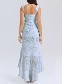 Aria | Mother of the Bride Dress Corset Ruched Mermaid Jacquard Midi