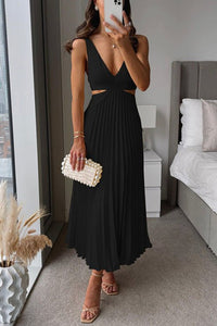 Amelia | Mother of the Bride Dress Sleeveless V-Neck Pleated Maxi