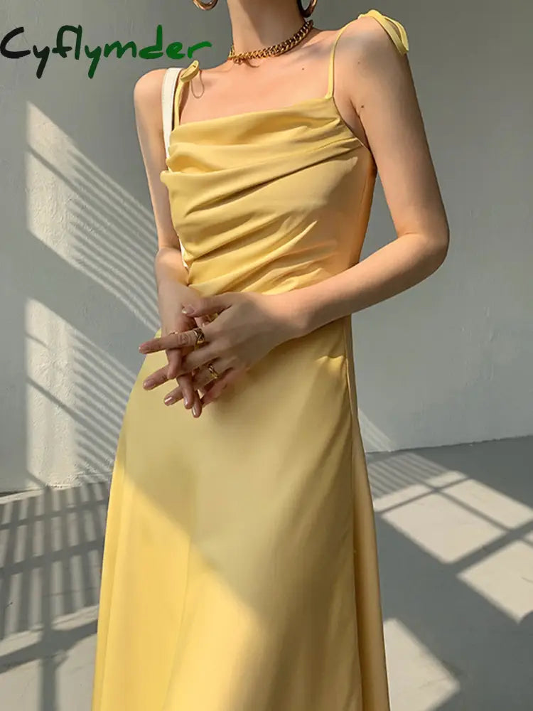 Moving Feast Cowl Neck Satin Midi Dress
