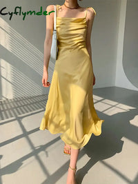 Moving Feast Cowl Neck Satin Midi Dress