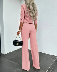 Verena | Women's Two-Piece Long Sleeve Top and Trouser Set