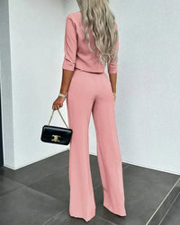 Verena | Women's Two-Piece Long Sleeve Top and Trouser Set