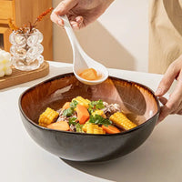 Mykonos Ceramic Serving Bowl in Fireside