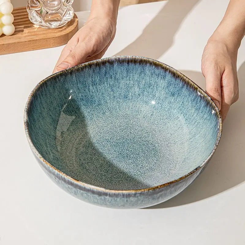 Mykonos Ceramic Serving Bowl in Oceanside
