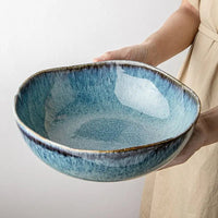 Mykonos Ceramic Serving Bowl in Oceanside