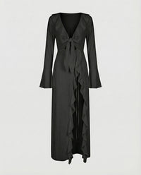 Myra Airy Maxi Dress in Black