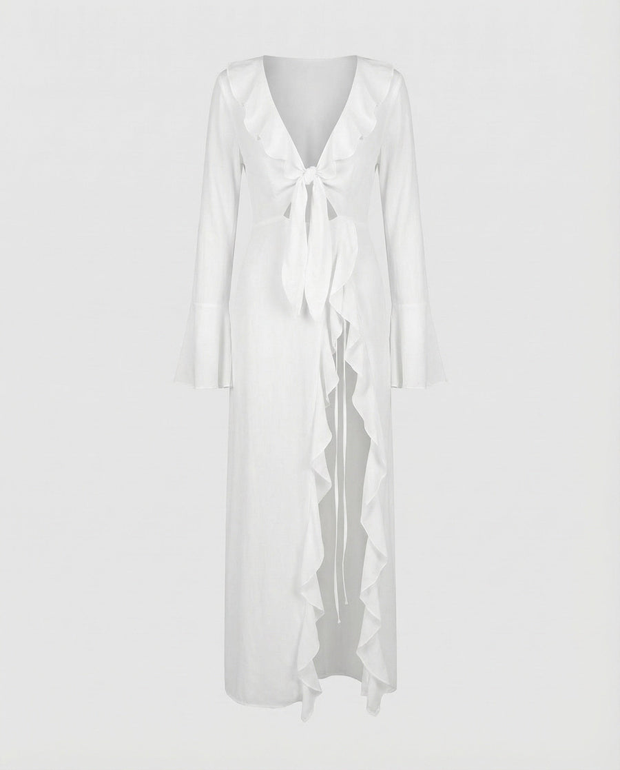 Myra Airy Maxi Dress in White