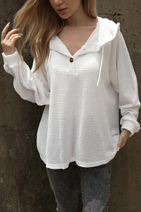 Myra Casual Hoodie with Hood in White