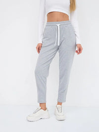 Myra Casual Trousers in Light Grey