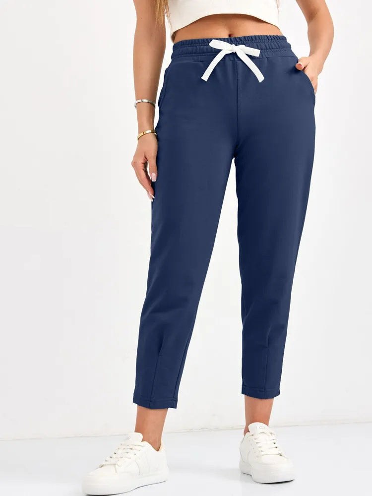 Myra Casual Trousers in Navy
