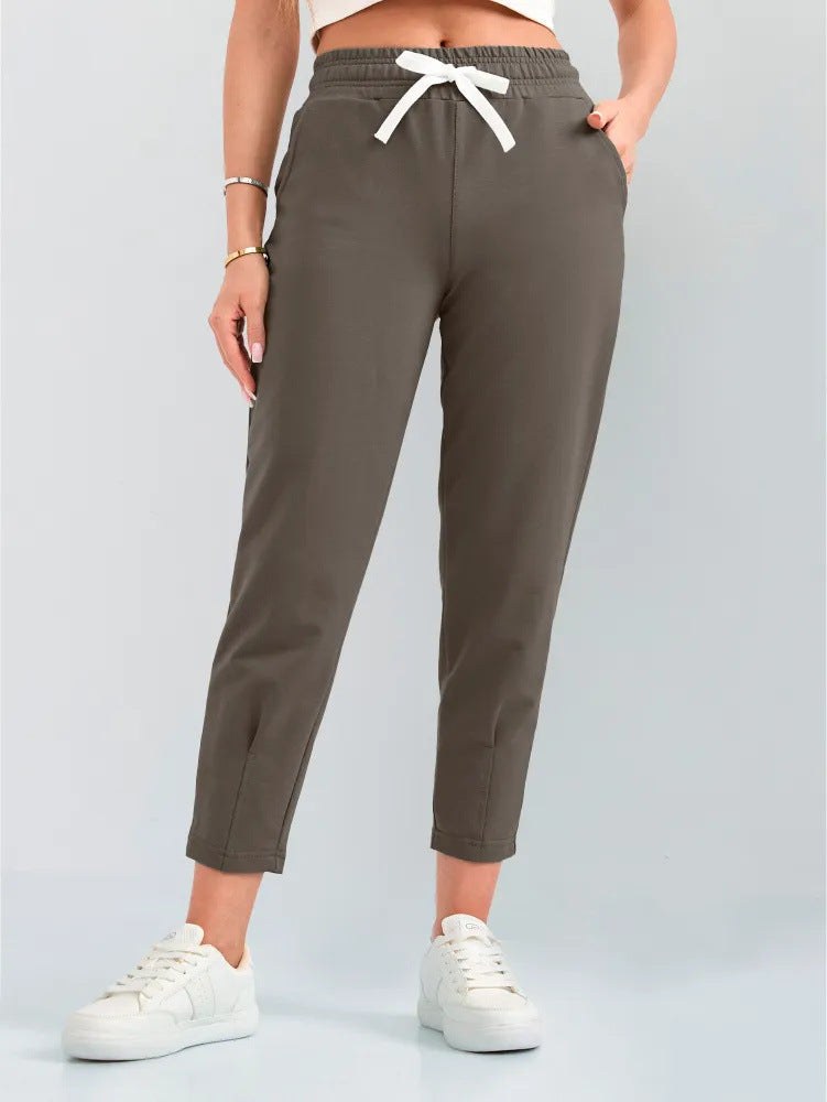 Myra Casual Trousers in Olive Green