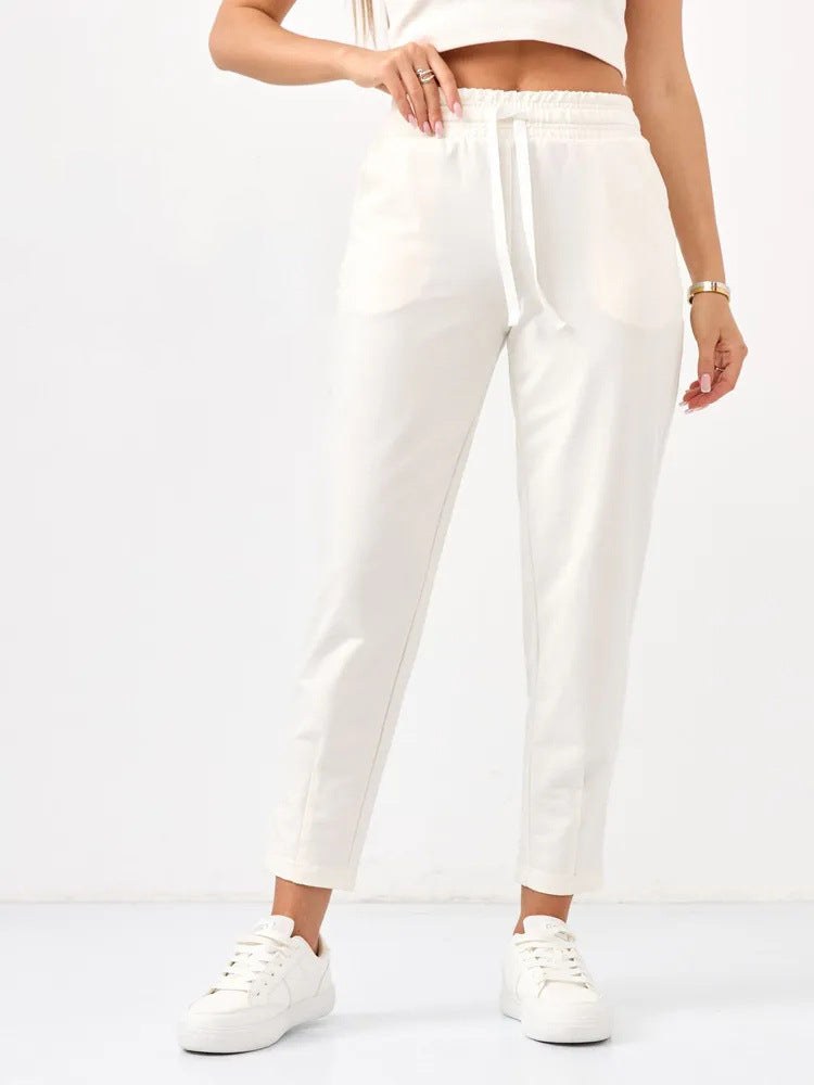 Myra Casual Trousers in White