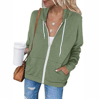 Myra Comfortable Jacket with Zip Front and Pockets in Red