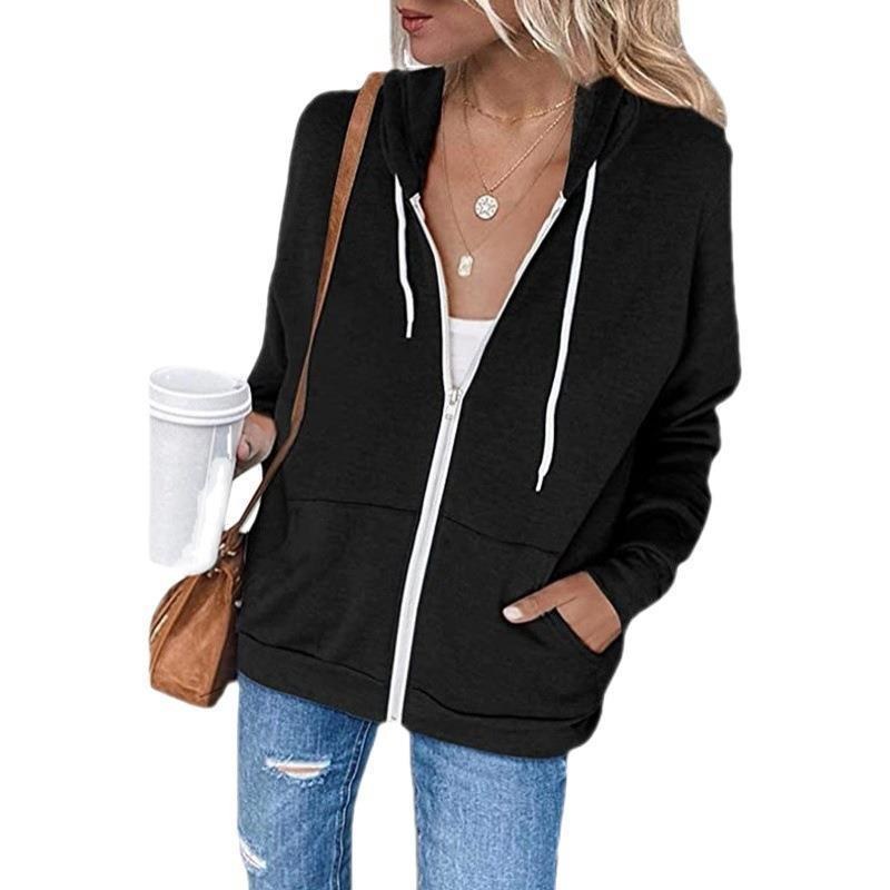 Myra Comfortable Jacket with Zip Front and Pockets in Red
