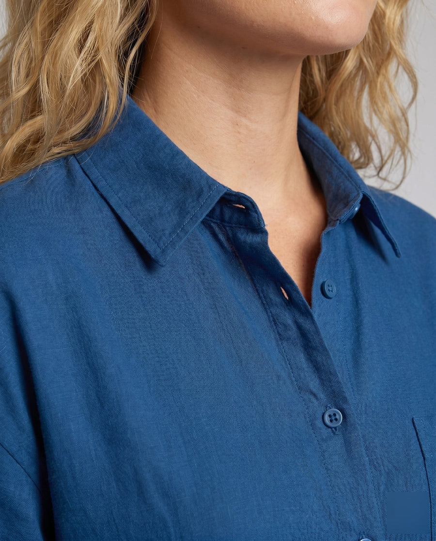 Myra Elegant Linen Blouse with Oversized