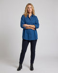 Myra Elegant Linen Blouse with Oversized