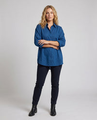 Myra Elegant Linen Blouse with Oversized
