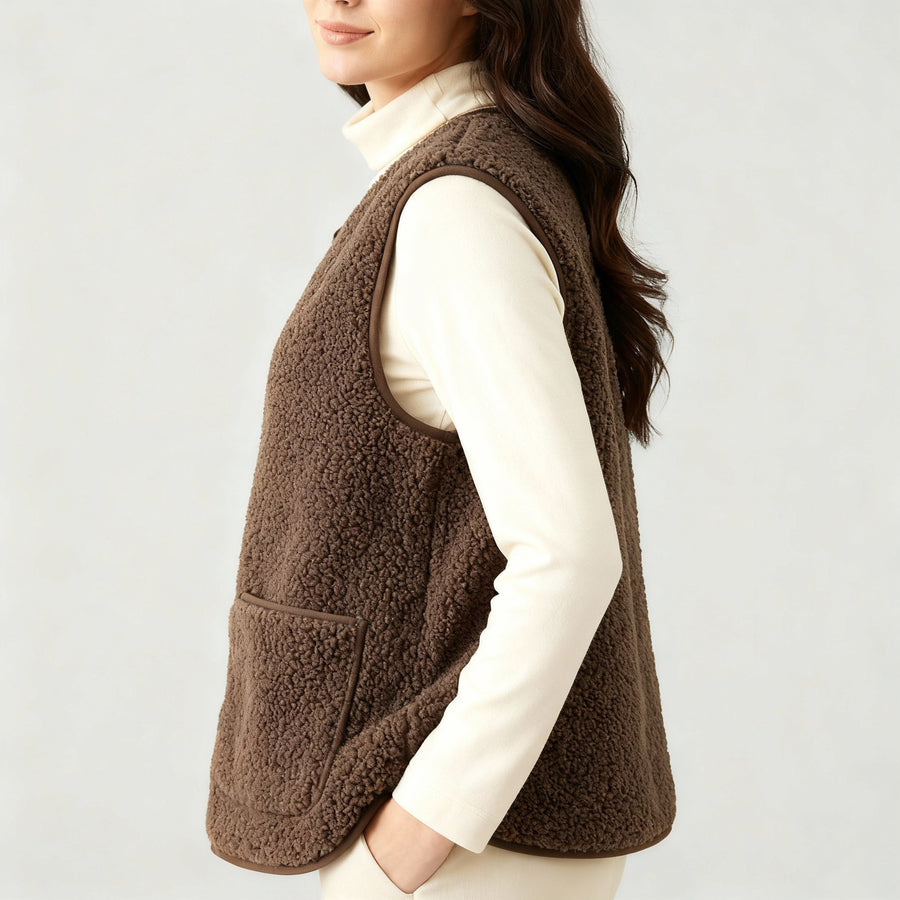 Myra Elegant Vest in Brown