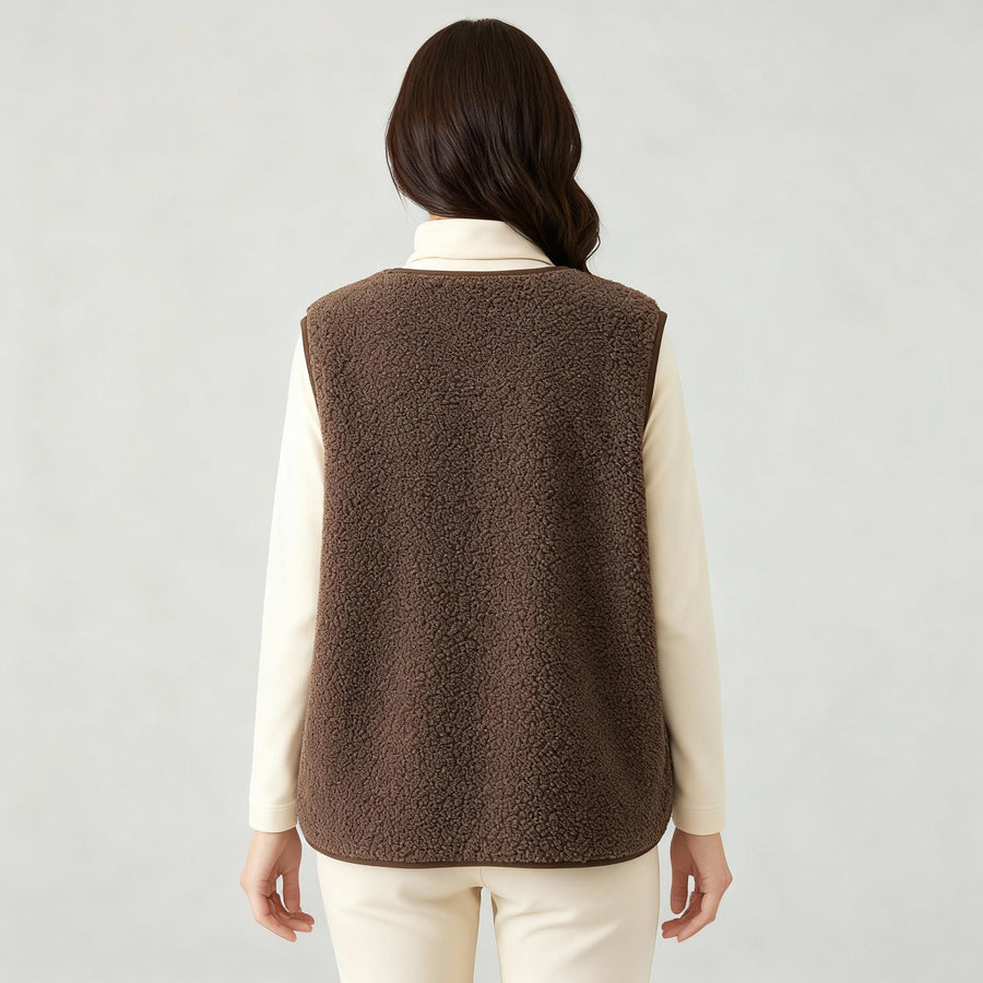 Myra Elegant Vest in Brown