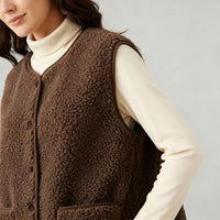 Myra Elegant Vest in Brown