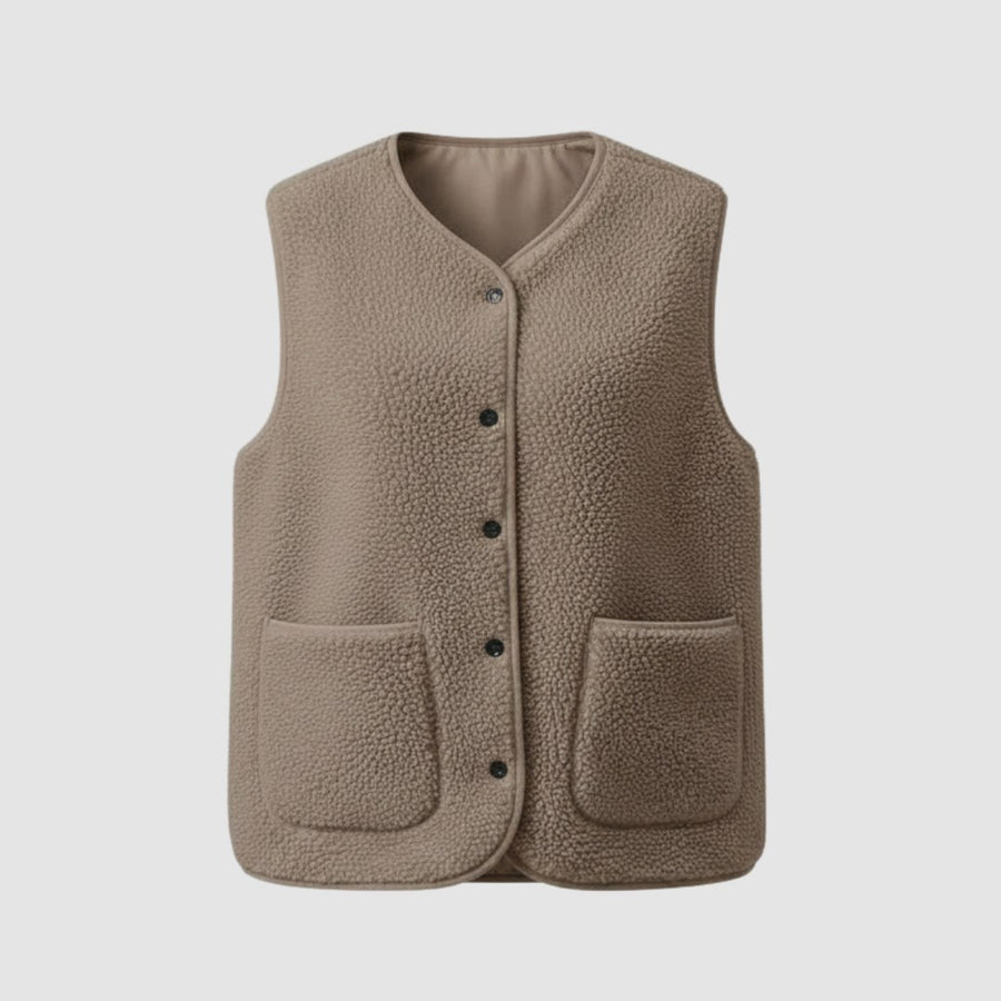 Myra Elegant Vest in Khaki