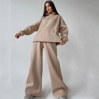 Nadia Casual Trousers with Oversized in Apricot