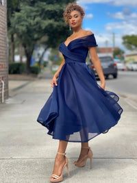 Nadia Elegant Dress in Blue