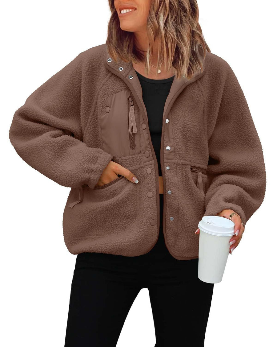Nadia Jacket with Pockets in Coffee