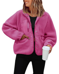 Nadia Jacket with Pockets in Magenta