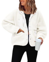 Nadia Jacket with Pockets in White