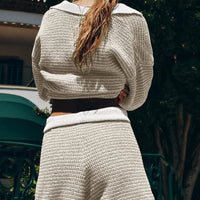 Nadia Knit Set in Beige