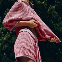 Nadia Knit Set in Rose Pink