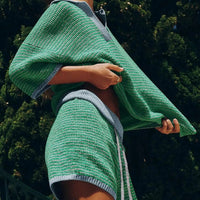 Nadia Knit Set in Sage Green