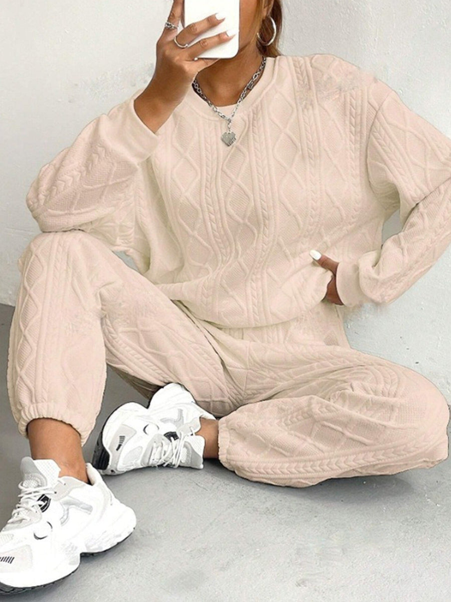 Nadia Knit Suit in Apricot