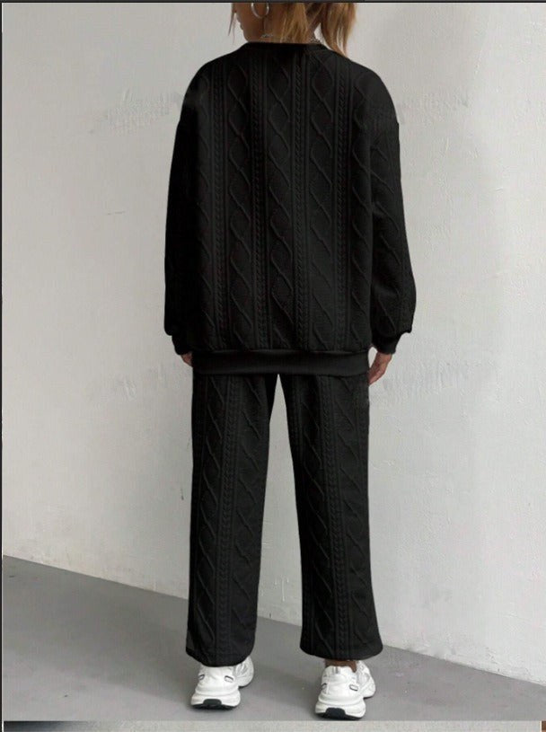 Nadia Knit Suit in Black